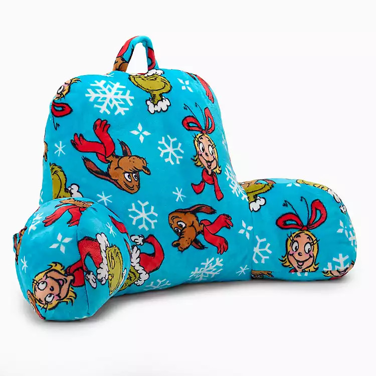 Blue Grinch Book Nook Christmas Pillow | Kirklands Home | Kirklands