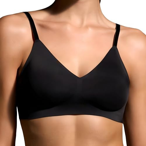 EBY Seamless Relief Bra with Adjustable Straps, Bras for Women Black Large | Amazon (US)