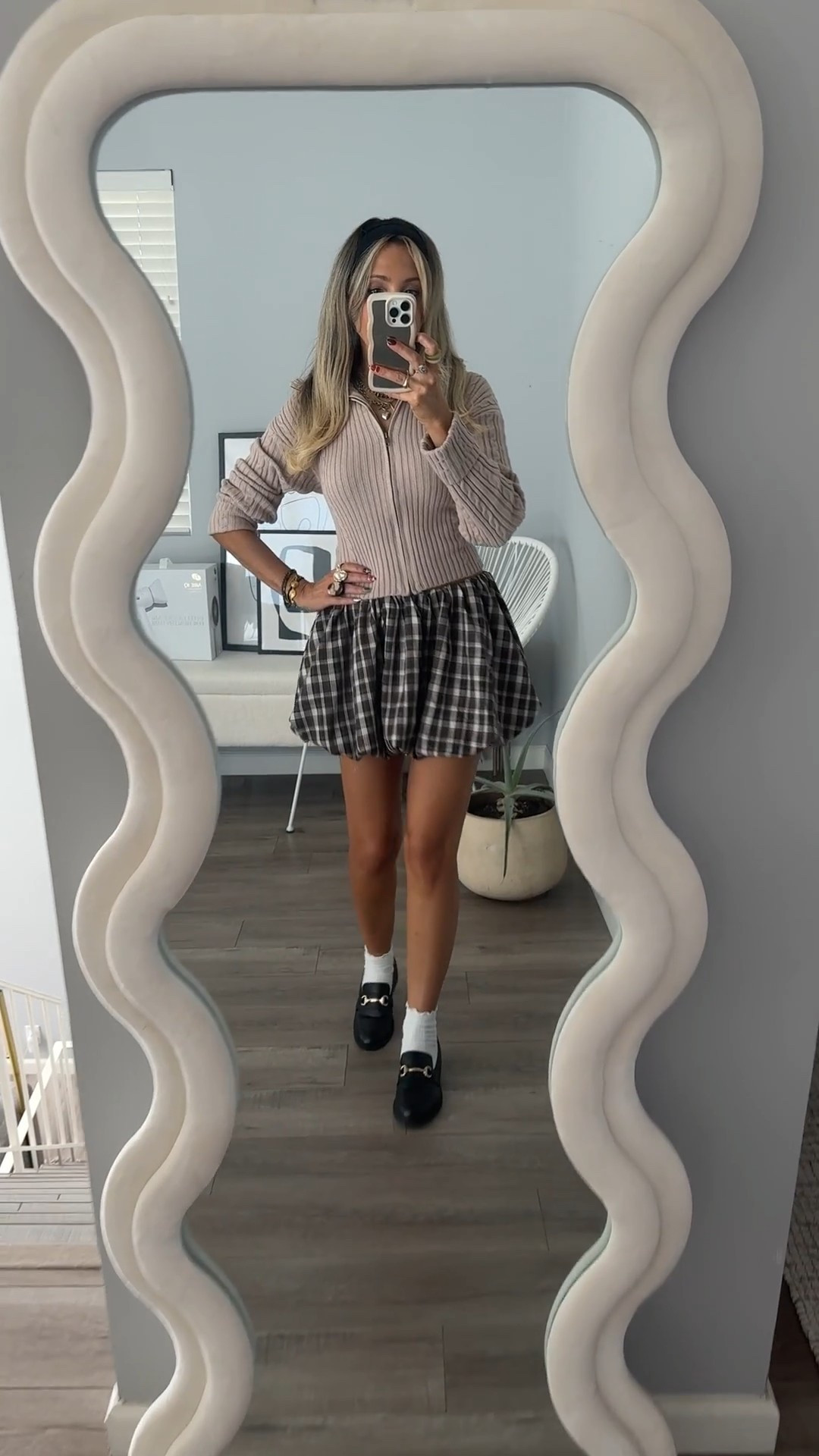 Winter outfit idea, Plaid bubble skirt and loafer 

#LTKFindsUnder100 #LTKShoeCrush #LTKFallSale