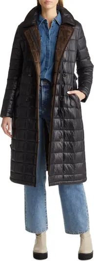 Quilted Faux Fur Lined Trench Coat | Nordstrom
