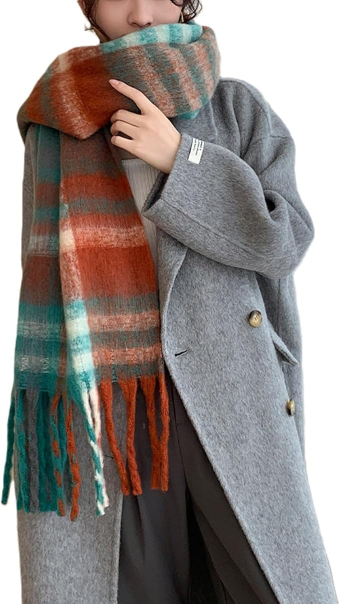 Wander Agio Winter Women Warm Scarf Long Shawl Large Scarves Cold Weather Thicker Blanket Wrap Co... | Amazon (US)