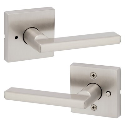 Kwikset  Signature Series Halifax Satin Nickel Universal Privacy | Lowe's