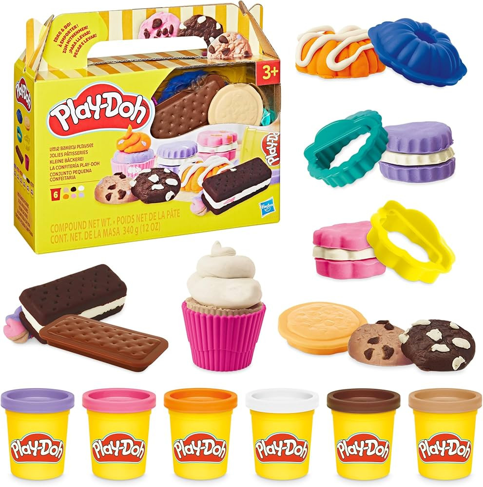PLAY-DOH Little Bakery Playset, Play Kitchen Toys, Sweet Treat Set, Arts & Crafts for Kids 3+ Yea... | Amazon (US)