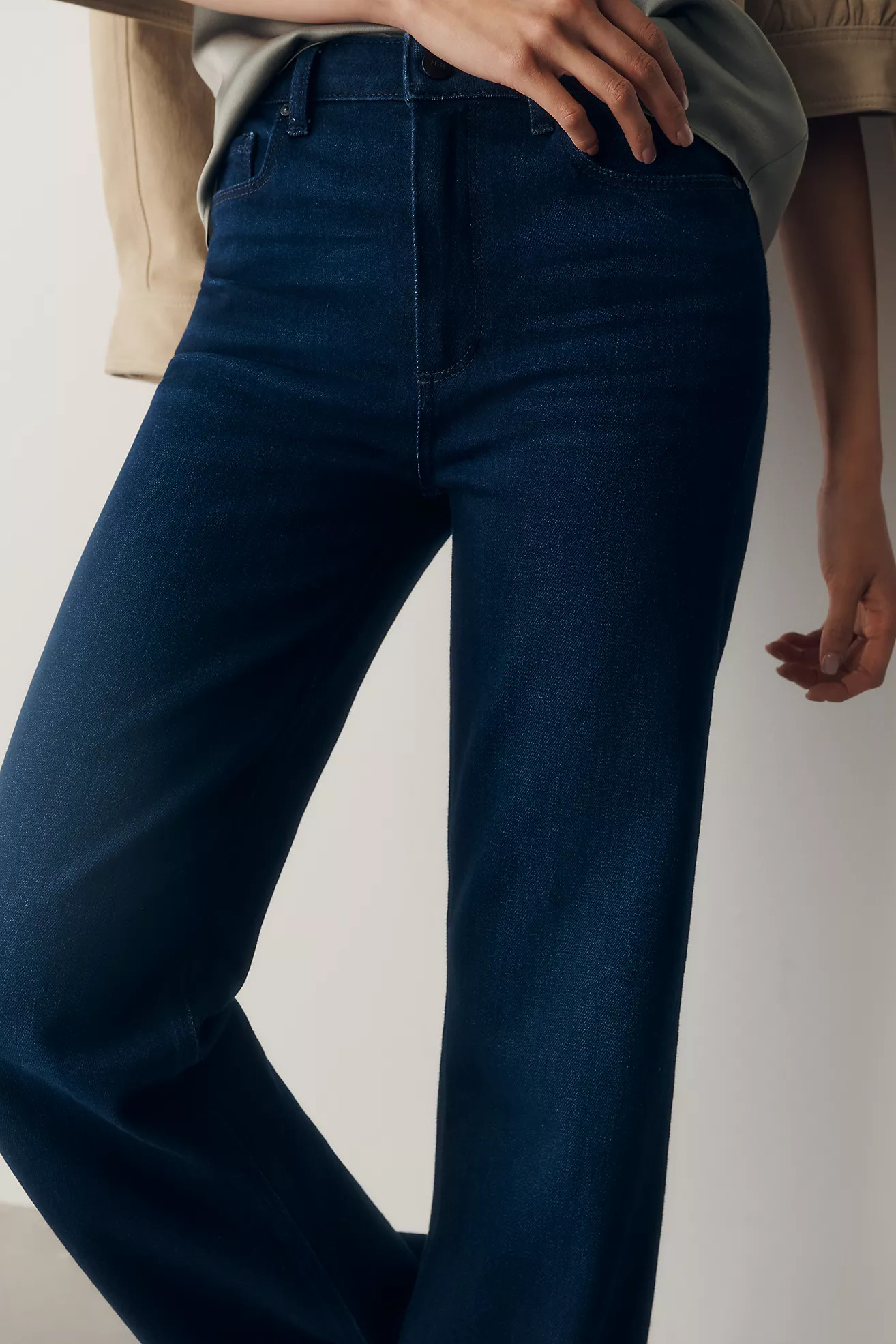PAIGE Anessa Leenah 32" Mid-Rise Flare Jeans | Anthropologie (US)