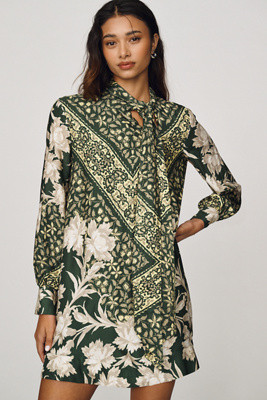 Caroline Tie-Neck Mini Dress by Maeve | Anthropologie (US)