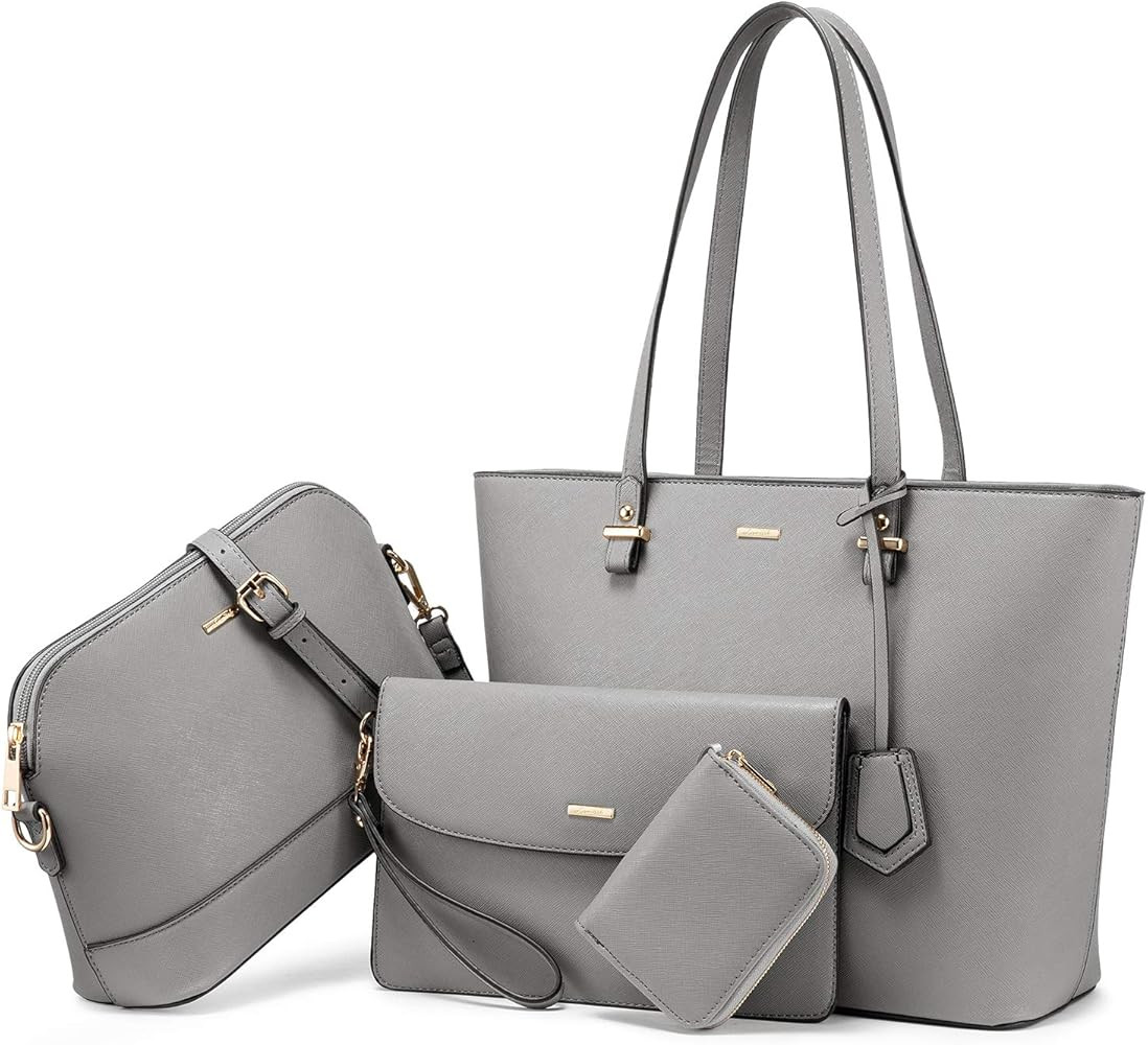 Handbags for Women Shoulder Bags Tote Satchel Hobo 3pcs Purse Set | Amazon (US)