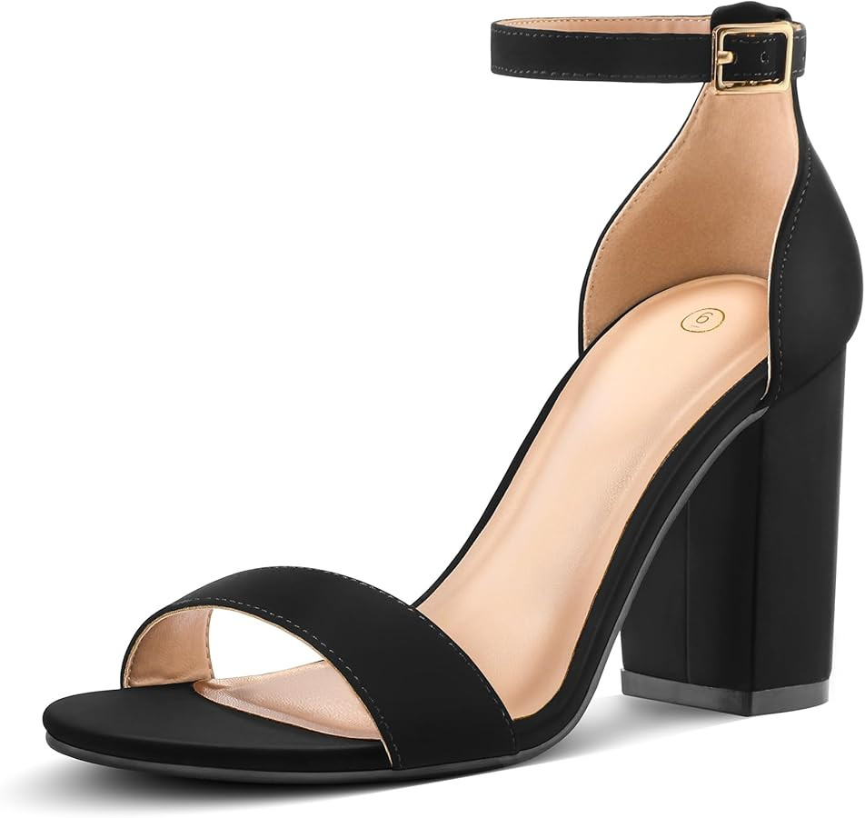 COASIS Women's Heeled Sandals Open Toe Ankle Strap | Amazon (US)