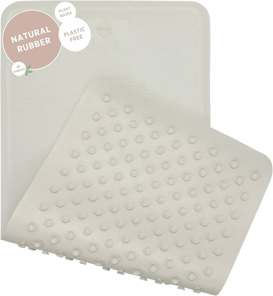 HEVEA Natural Rubber Big Bath Mat - Upcycled, Danish Design - Non Slip Bathtub Mat, 299 Suction C... | Amazon (US)