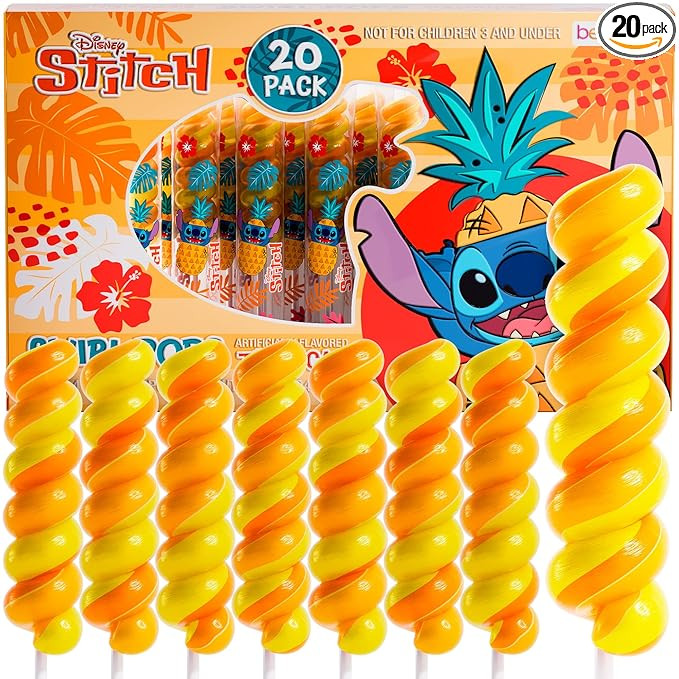 Stitch Swirl Lollipops 20pk- Lilo And Stitch Candy For Lilo And Stitch Party Favors & Stitch Birt... | Amazon (US)
