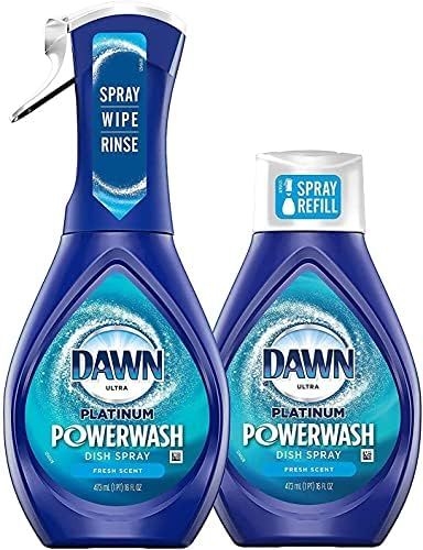 Dawn Powerwash Spray Starter Kit, Platinum Dish Soap, Fresh Scent, 1 Starter Kit + 1 Dawn Powerwa... | Amazon (US)