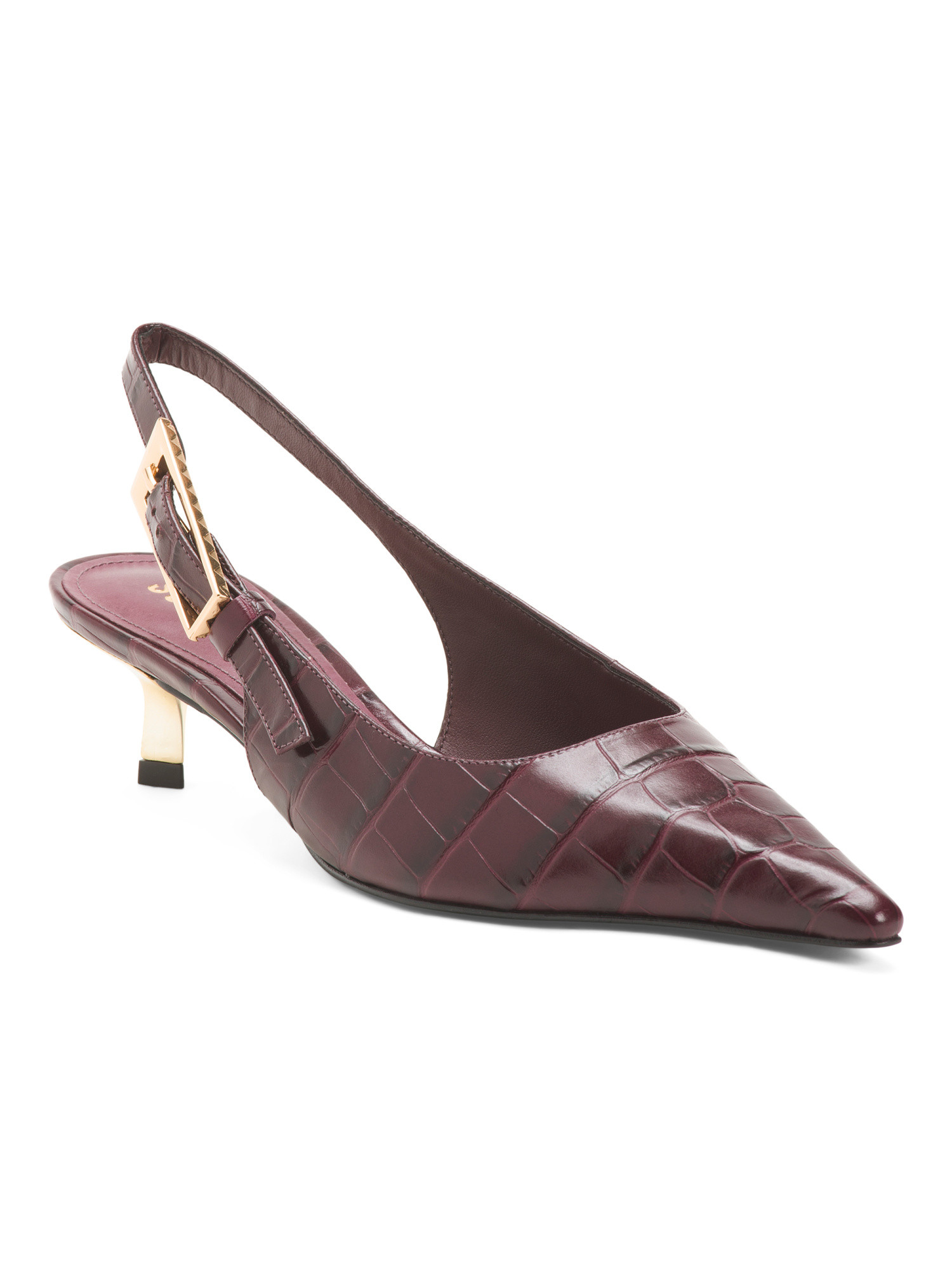 Made In Brazil Leather Ciara Mid Pumps | TJ Maxx