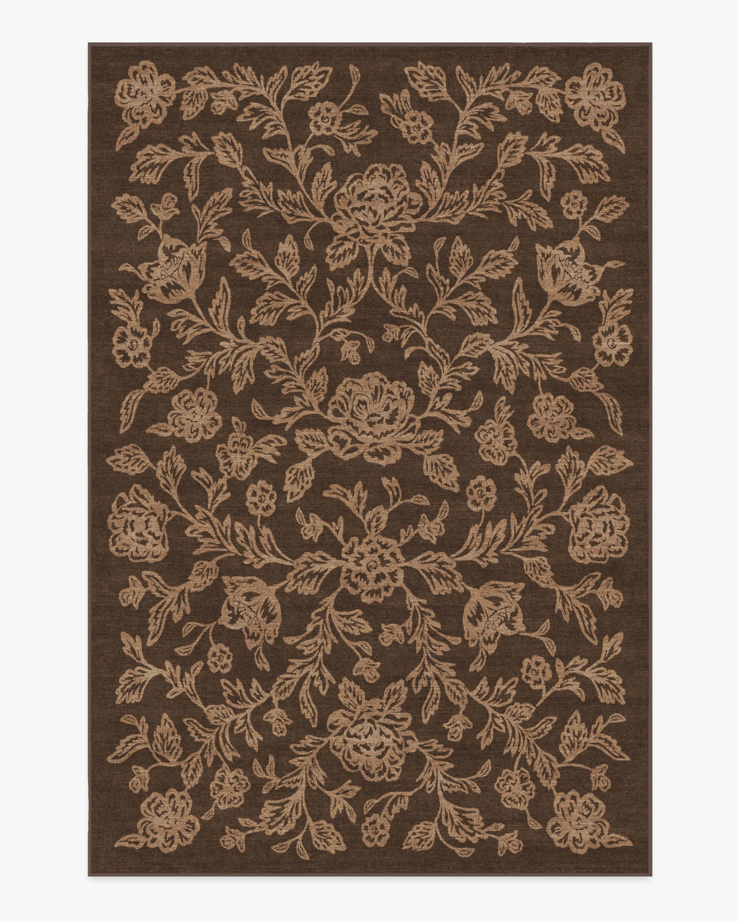 Zinnia Brown Flatwoven Rug | Ruggable US | Ruggable