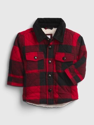 Baby Sherpa Lined Flannel Shirt Jacket | Gap (US)