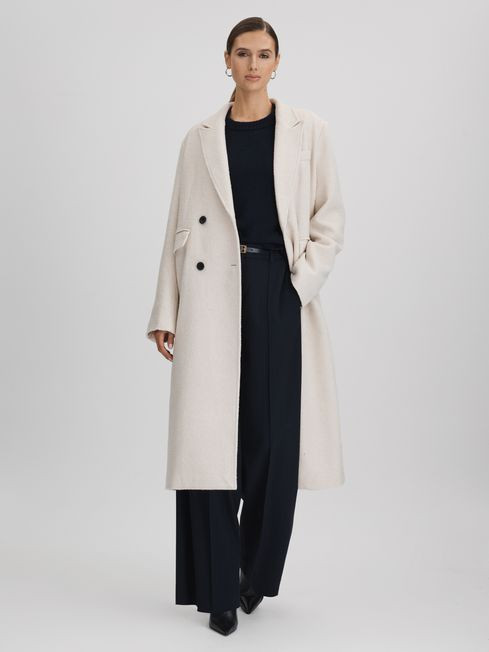 Meotine Wool Blend Boucle Coat | Reiss US