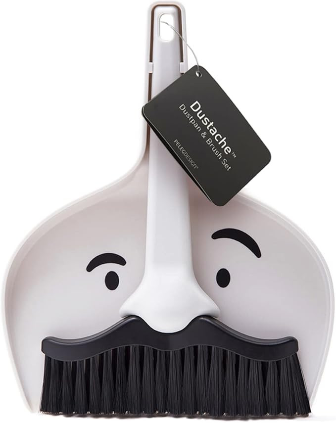 Peleg Design Dustache Small Dustpan and Brush Set, Mini Broom and Dustpan Set, Mustache Design, S... | Amazon (US)