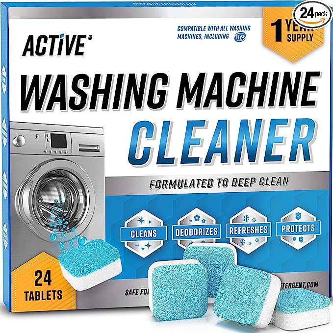Washing Machine Cleaner Descaler 24 Pack - Deep Cleaning Tablets For HE Front Loader & Top Load W... | Amazon (US)
