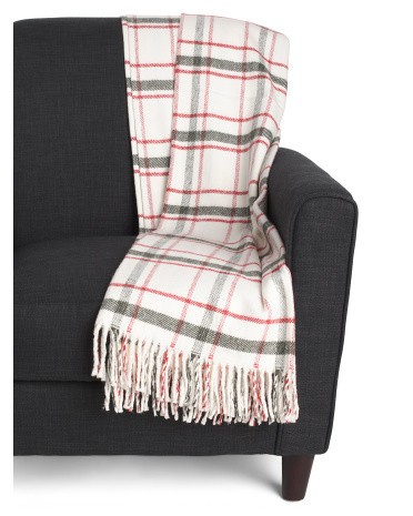 Made In Portugal Plaid Throw | TJ Maxx