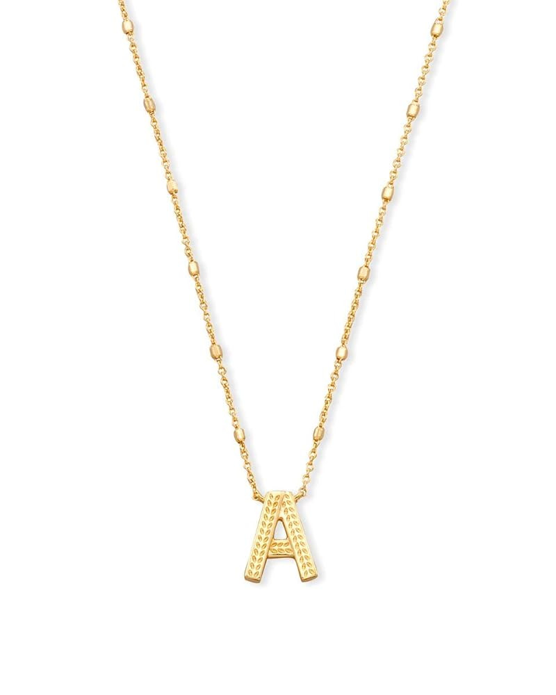 Kendra Scott Letters A-Z Pendant Necklace for Women, Fashion Jewelry, 14k Gold-Plated Brass | Amazon (US)