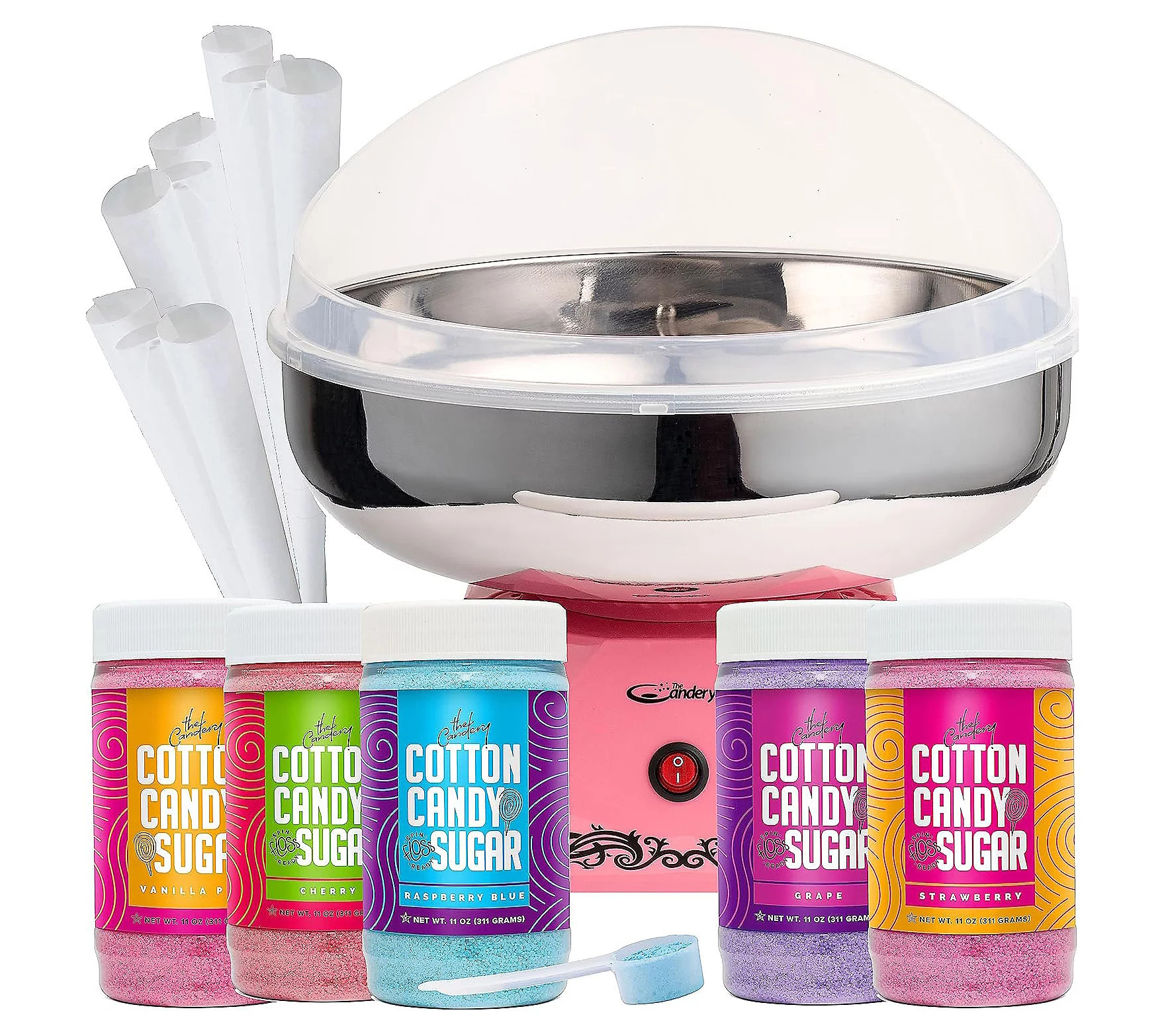 The Candery Premium Cotton Candy Machine & 5 Su gar Floss | QVC
