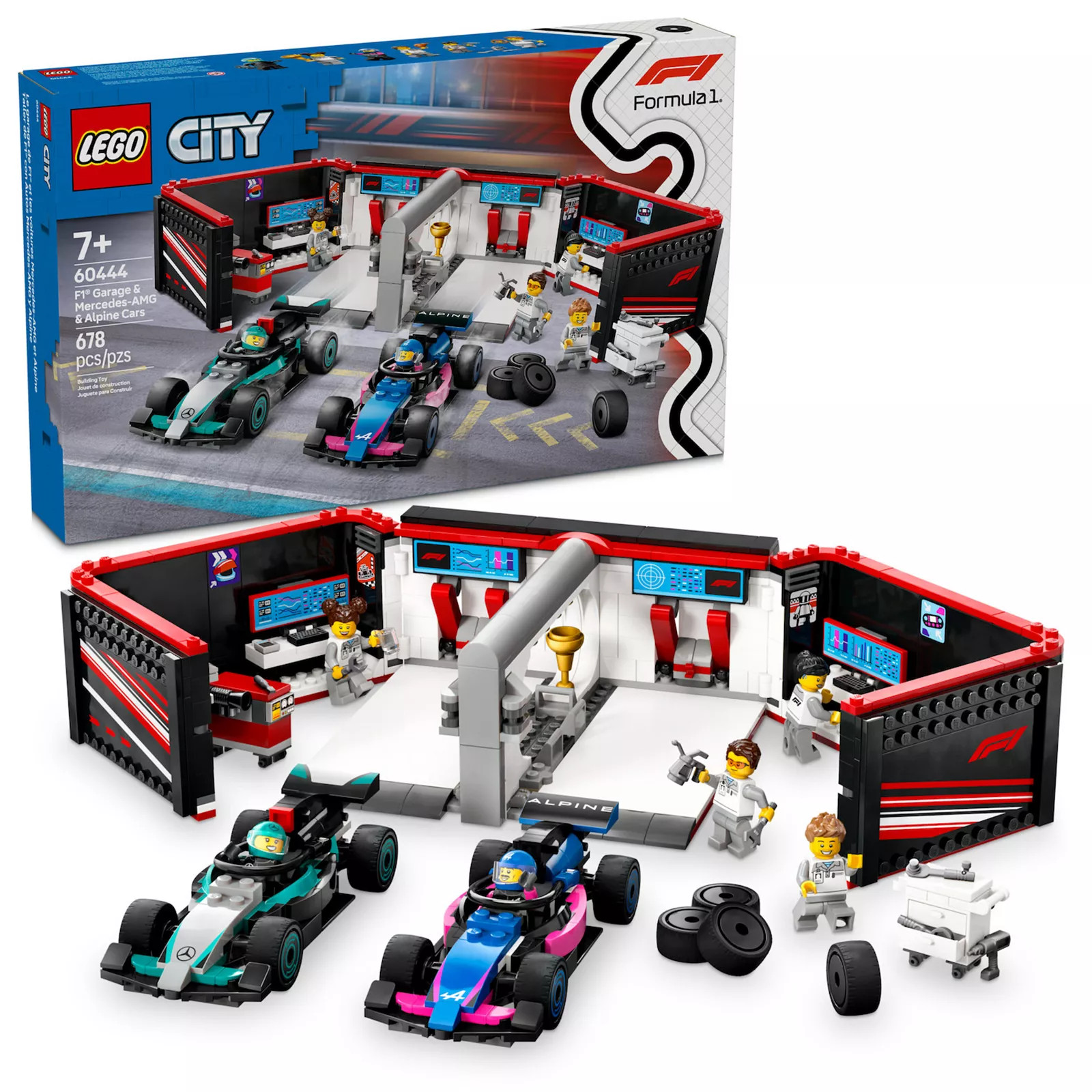 LEGO City F1 Garage & Mercedes-AMG & Alpine Cars Toy 60444, Na | Kohl's