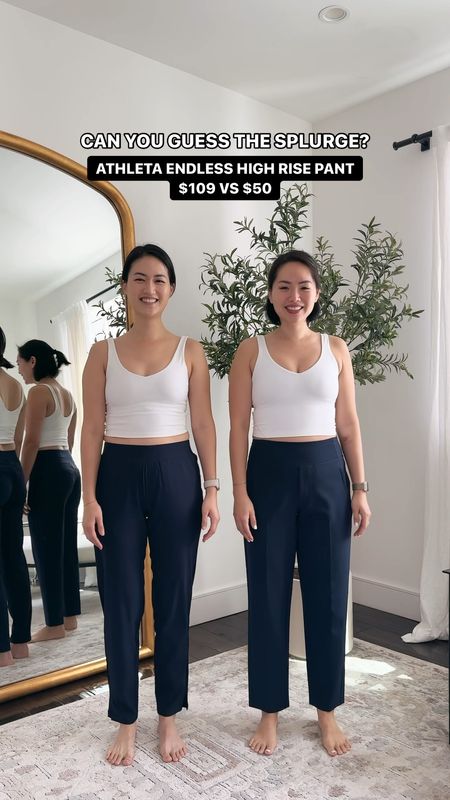 Athleta Endless High Rise pant look for less from Quince. Both run TTS!

Quince (left) size - XS
Athleta (right) size - S

Golf pants, women’s golf, golf outfit, travel pants, lightweight pants, women’s athletic pantss



#LTKfitness #LTKVideo #LTKstyletip