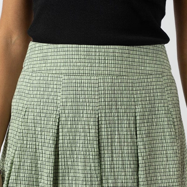 Eliza Pleated Skirt - Mint Gingham | Saint + Sofia