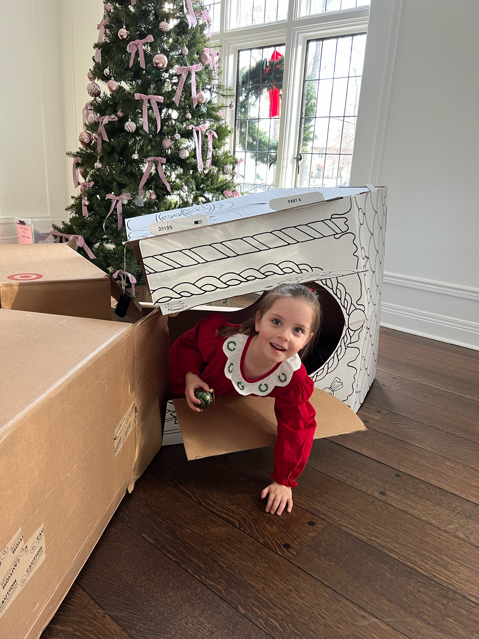 Cardboard gingerbread house is so fun for littles! 

#LTKSeasonal #LTKHoliday #LTKKids