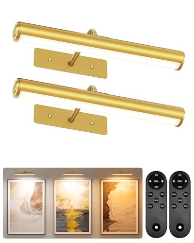 EZVALO 13-inch Gold Picture Lights, 2 Pack | Amazon (US)