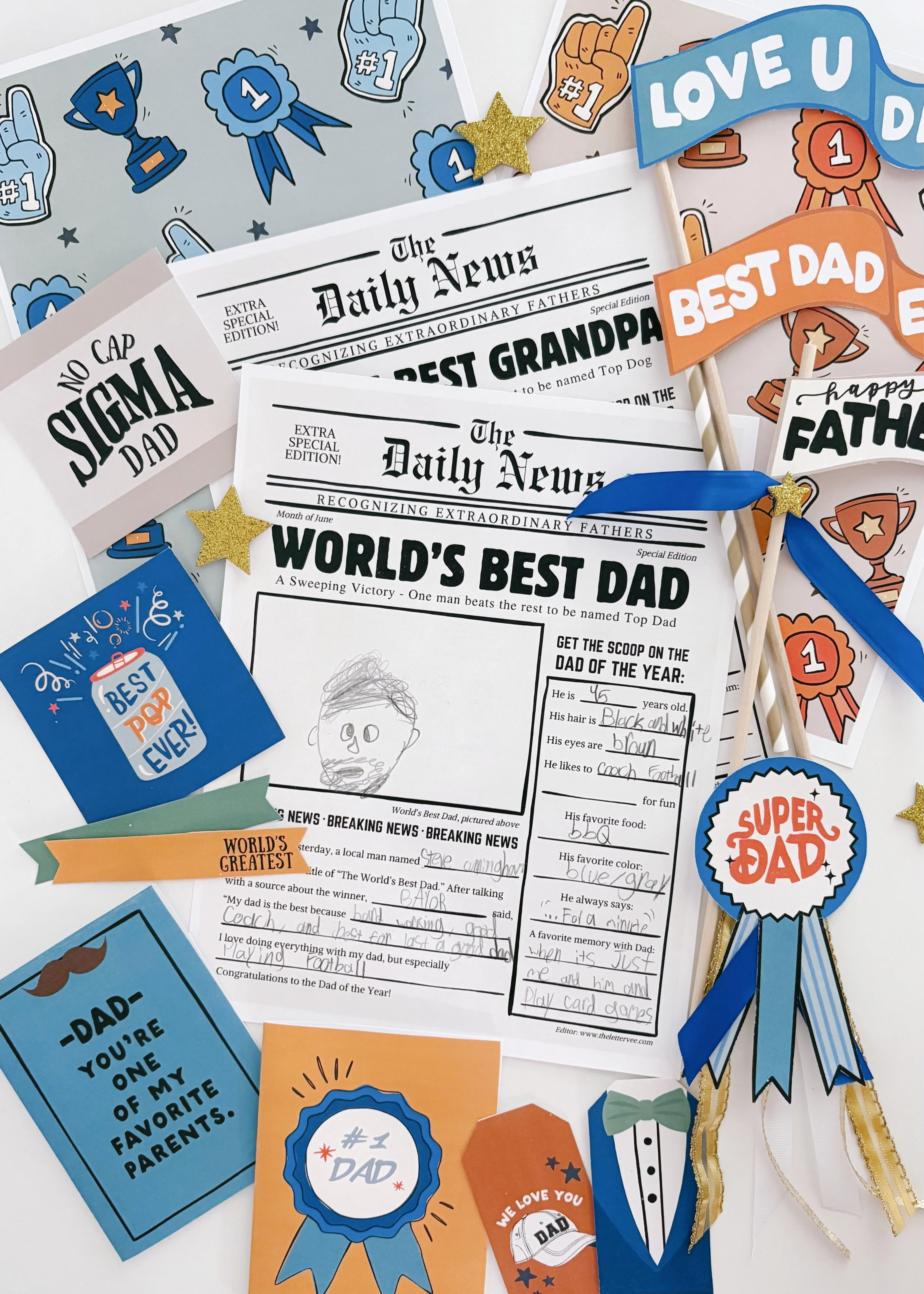 Father's Day Vol. 5 | Printable Father's Day Gift Set | The Letter Vee