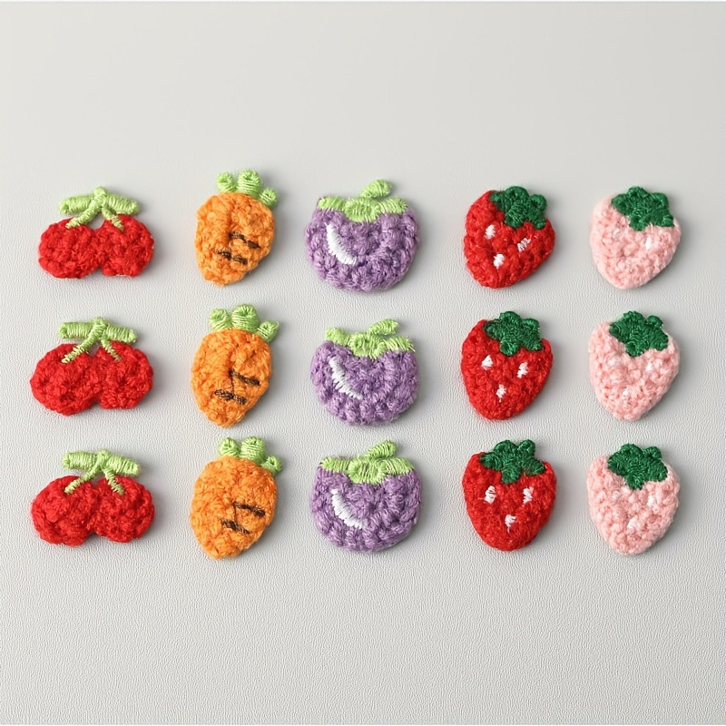 cute mini fruit embroidery gingham stickers diy shoes socks - Temu | Temu Affiliate Program