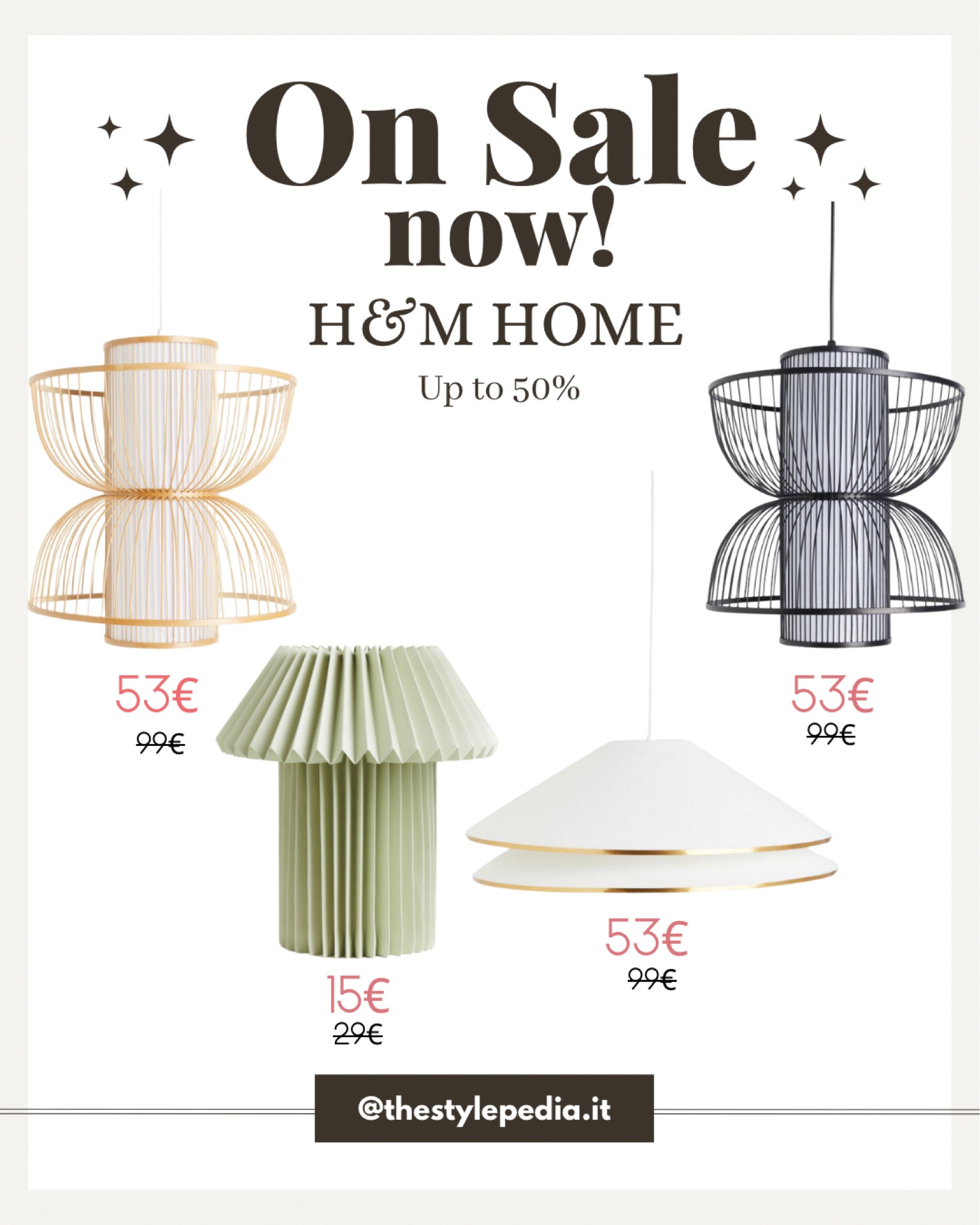 Hm home Sales!
#ltkhome #hm #hmhome #homedecor #light #lights #lamp #hmfinds #homedesign #sales 

#LTKeurope #LTKSummerSale #LTKitalia
