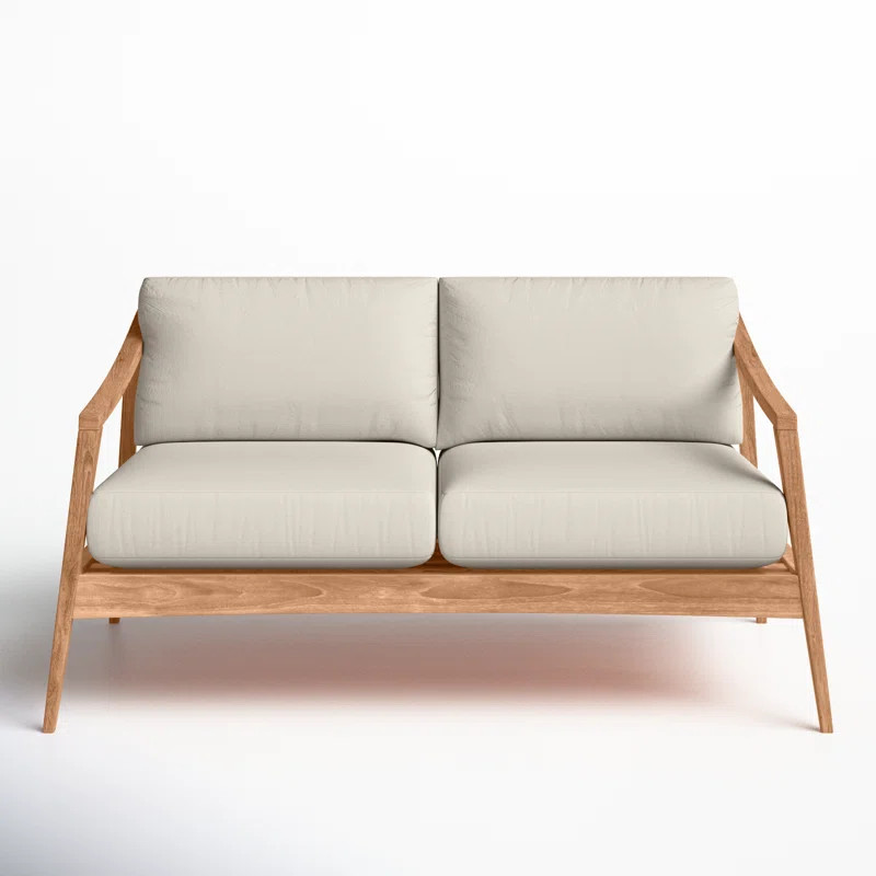 Elswick 59'' Teak Outdoor Loveseat | AllModern
