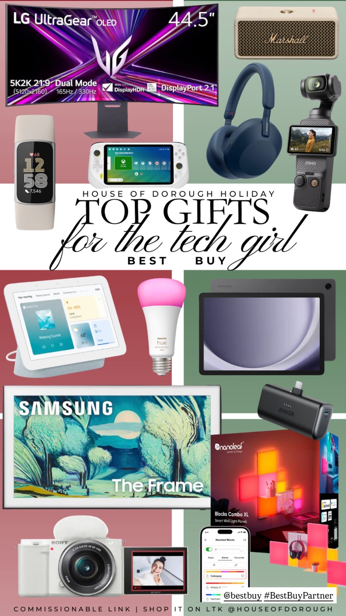 #BestBuyPartner ✨ Last minute gift ideas for the tech lovers in your life!! I love all of these gift items and especially love the Fitbit! @bestbuy Christmas Gift guides, holiday gift guides, christmas gifts, best buy favorites, home essentials, home finds, electronics, gifts for him, gifts for her

#LTKHoliday #LTKSaleAlert #LTKGiftGuide
