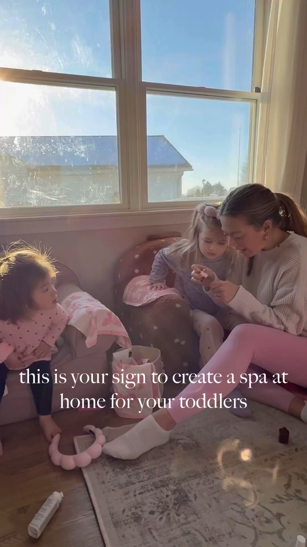 The most important ingredient of an at home toddler spa is the clean nail polish from Ella+Mila, now available at Costco !! #ellamilacostco #ad #ellamilapartner 