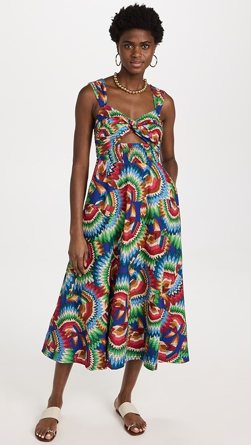 Chevron Toucans Midi Dress | Shopbop