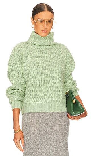 Natalie Knit Sweater in Smoke Green | Revolve Clothing (Global)