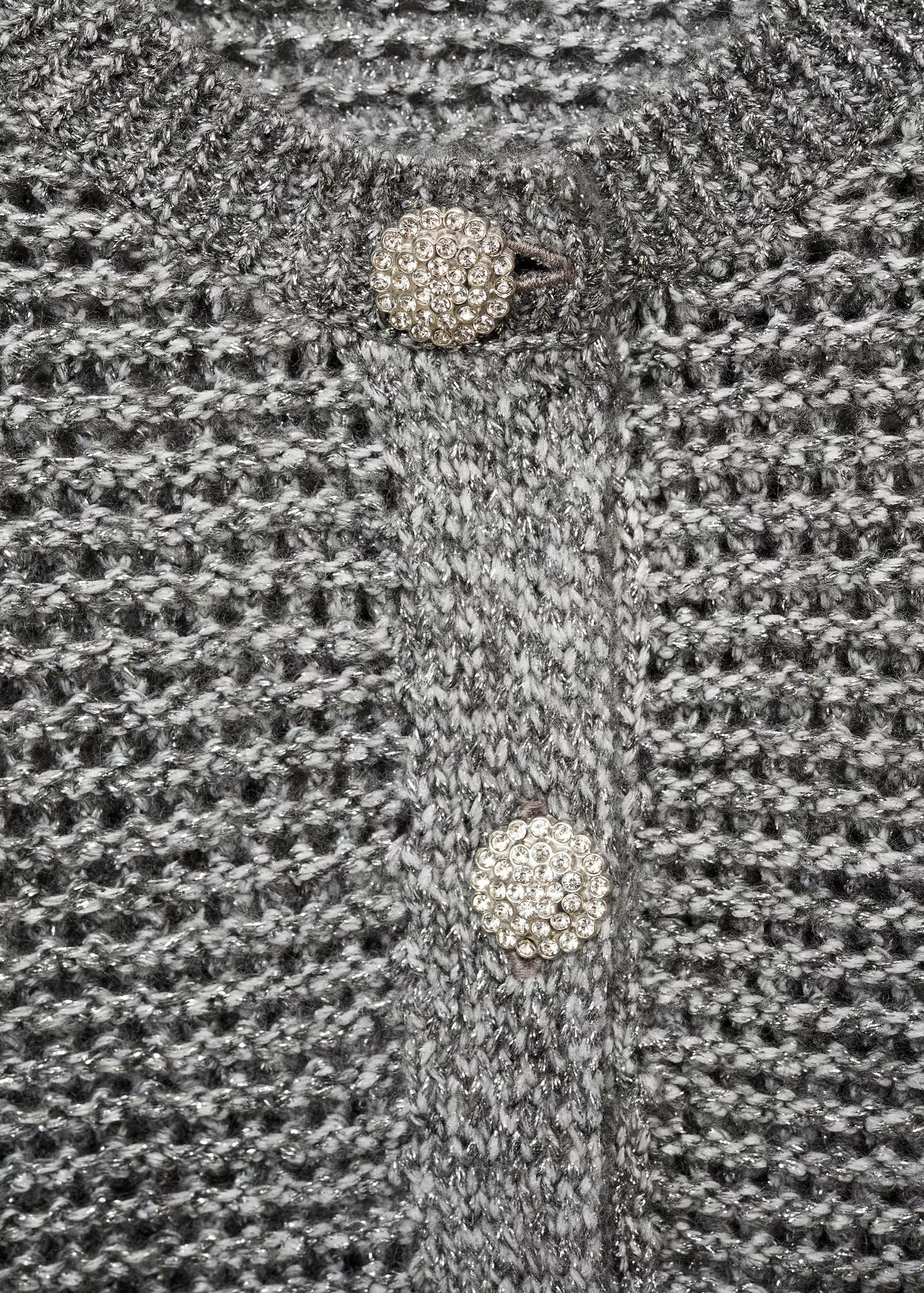 Lurex knit jacket with buttons - Women | MANGO United Kingdom | MANGO (UK)