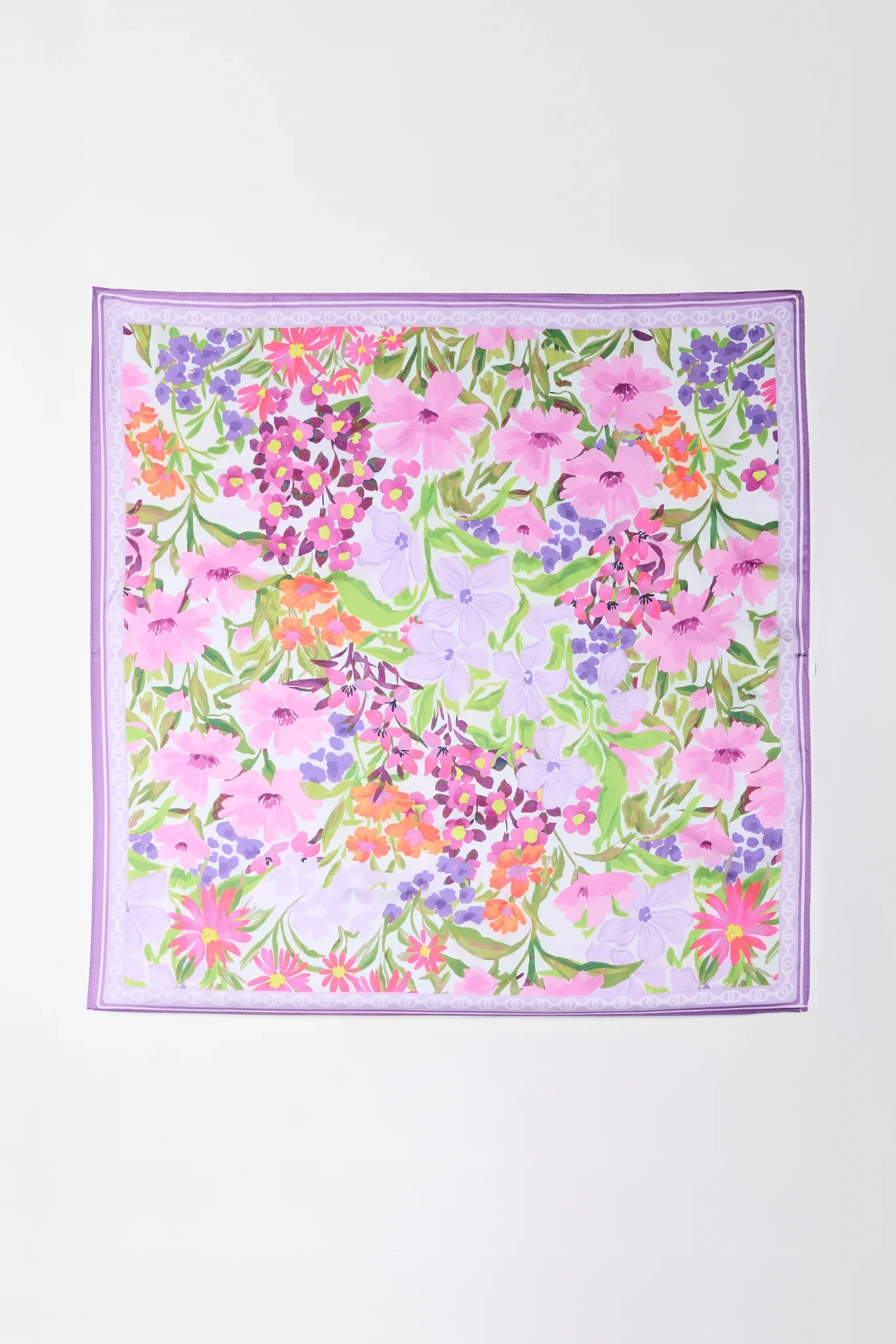 Purple Floral Print Scarf | Avara