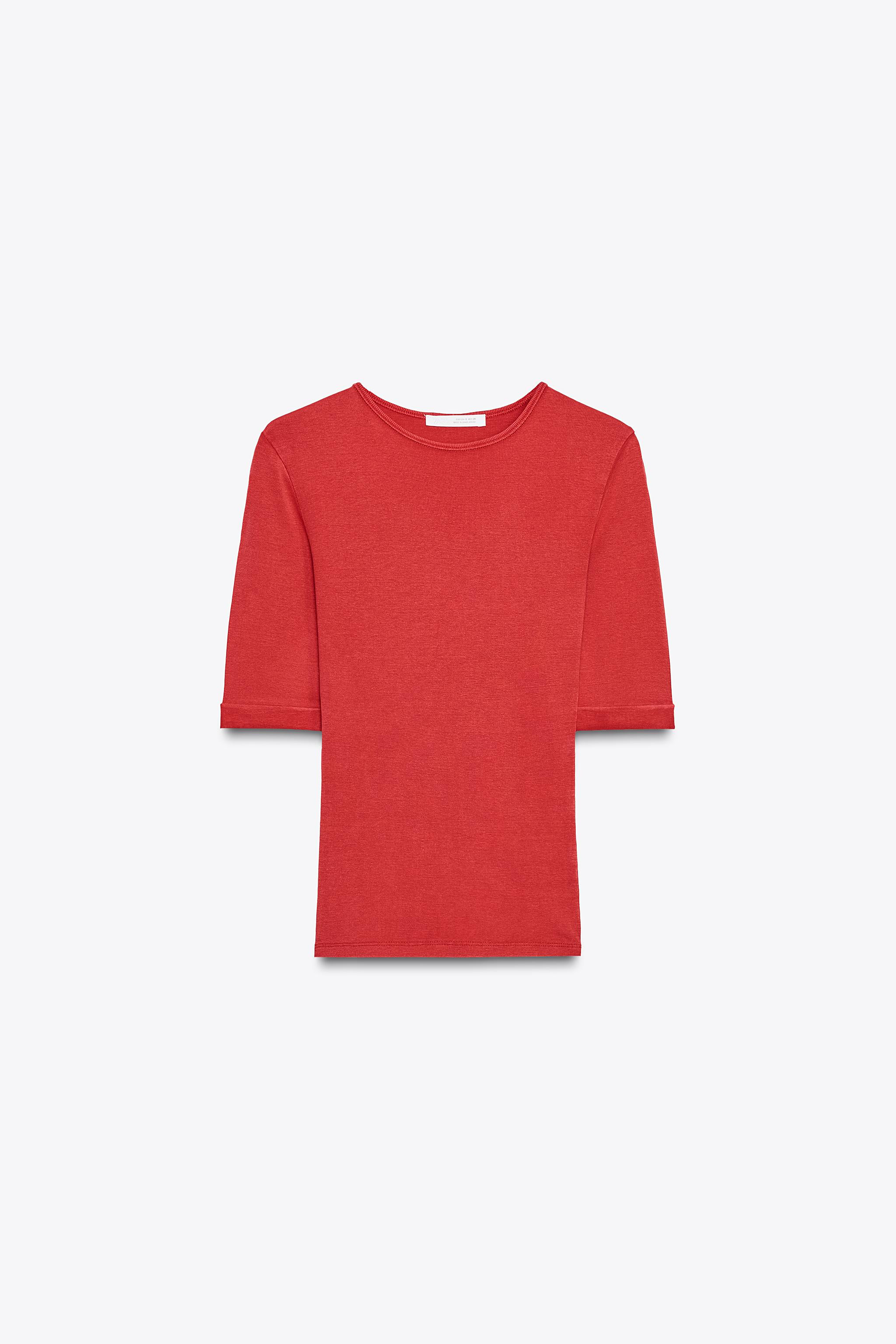 WASHED COTTON T-SHIRT | Zara US