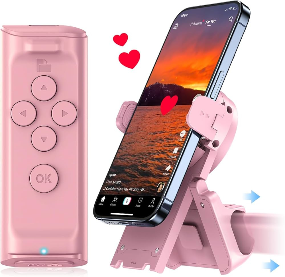 Remote Control Scrolling for TikTok with Phone Holder, Bluetooth Camera Video Remote Control with... | Amazon (US)