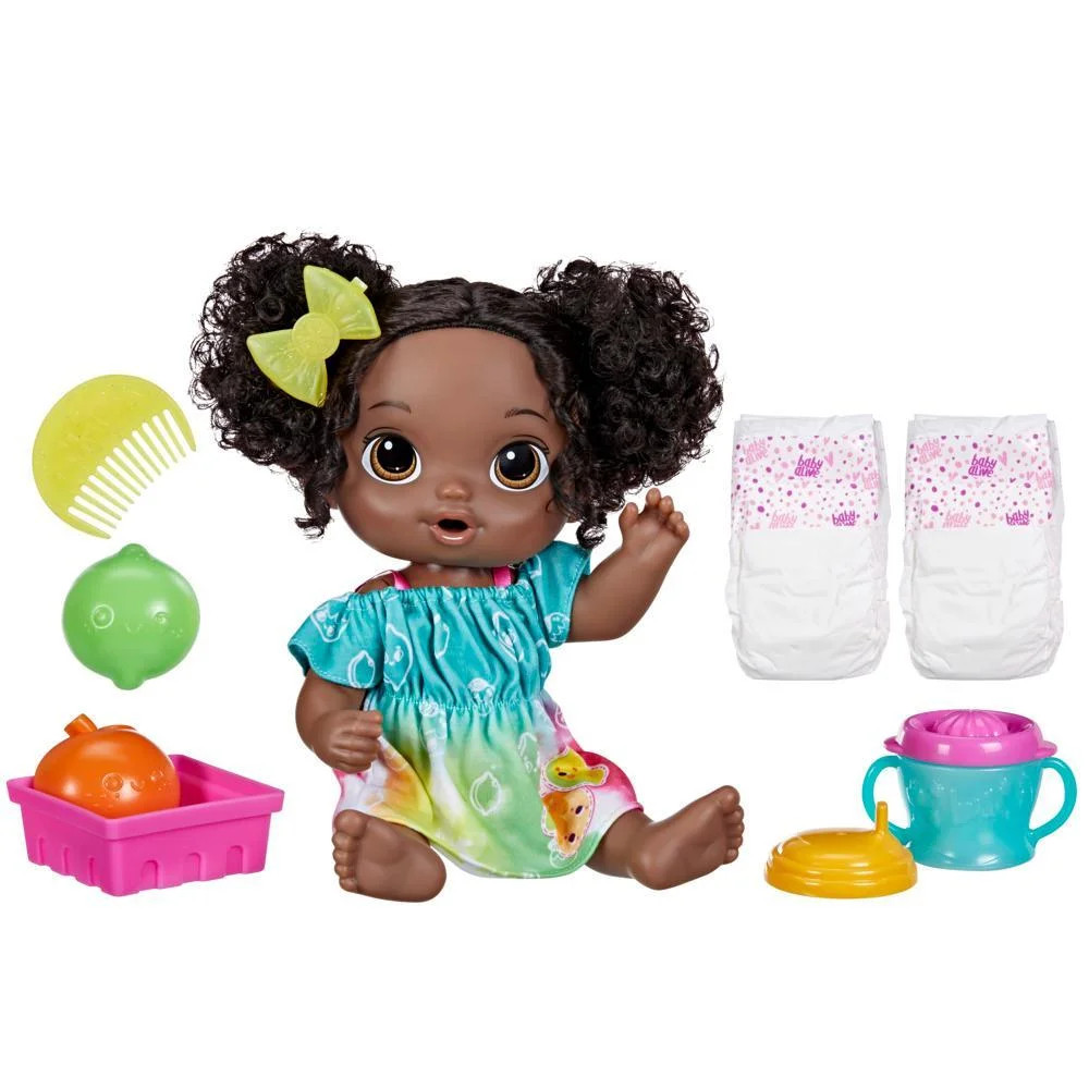 Baby Alive Fruity Sips Doll, Lime, Pretend Juicer Baby Doll Set, Kids 3 and Up, Black Hair - Walm... | Walmart (US)