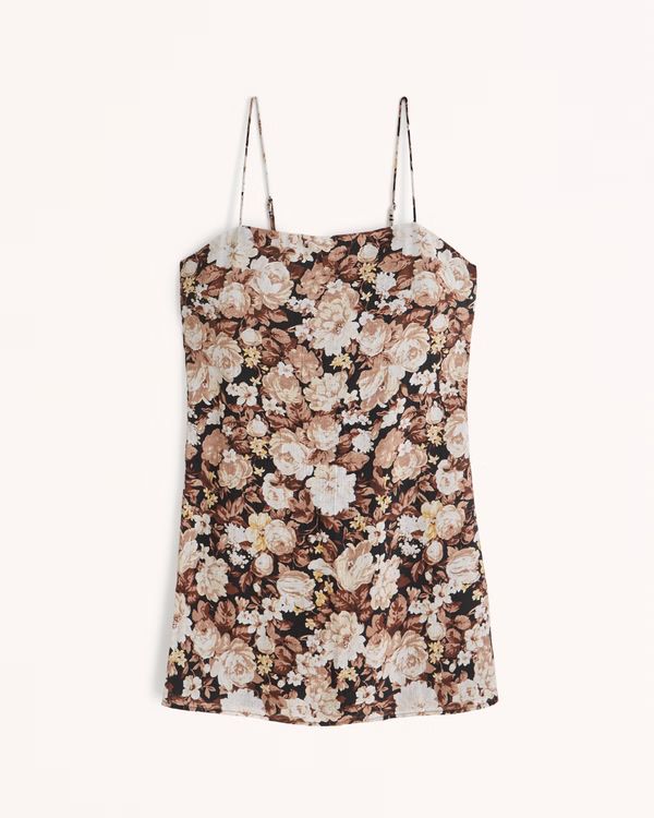 Crinkle Textured Mini Dress | Abercrombie & Fitch (US)