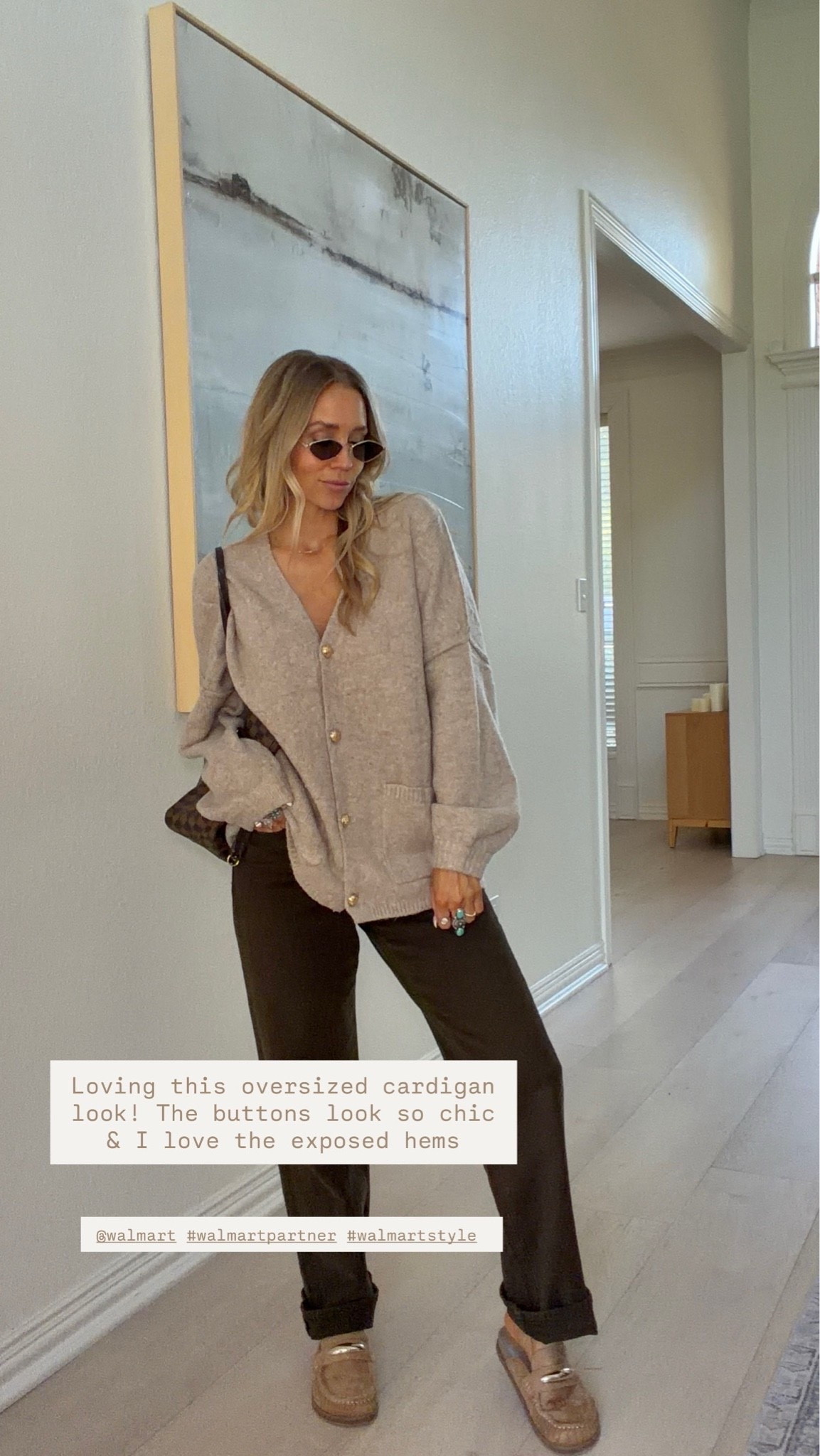 🤍@Walmart #walmartpartner #walmartstyle 

Oversized and chic cardigans is the ultimate Fall staple! Wearing size s / my tts