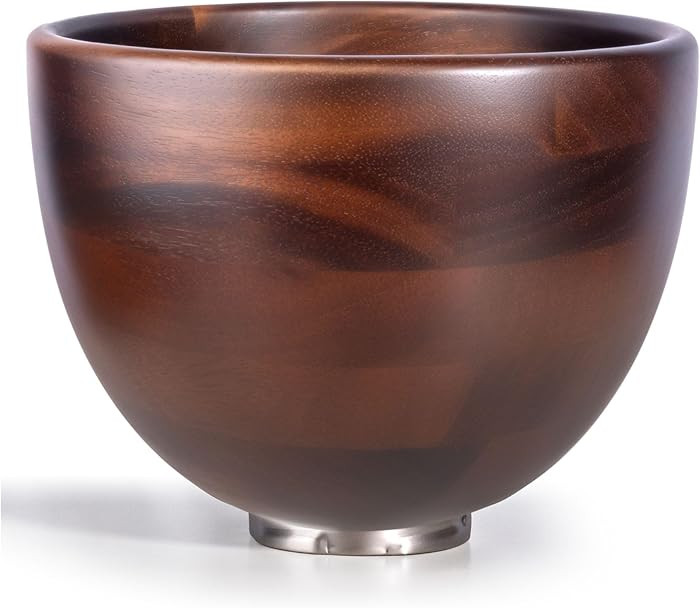 Premium Walnut Wood Mixing Bowl Compatible with 4.5 & 5 QT Tilt-Head Models – Natural True Waln... | Amazon (US)