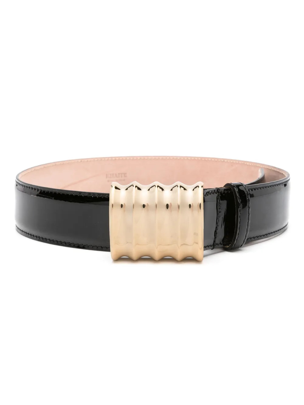 KHAITE Julius Patent Leather Belt | Black | FARFETCH | Farfetch Global