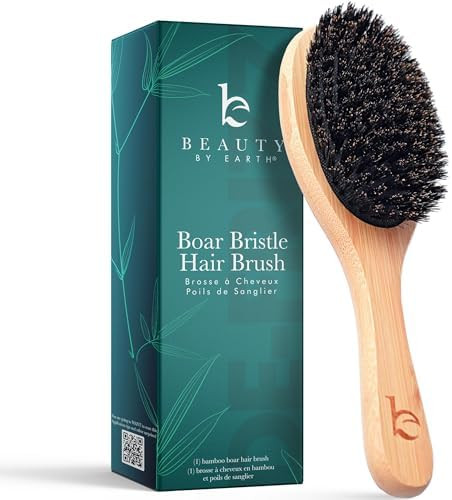 Boar Bristle Hair Brush for Women and Men, Natural 100% Soft Boars Hairbrush for Fine and Thin Ha... | Amazon (US)