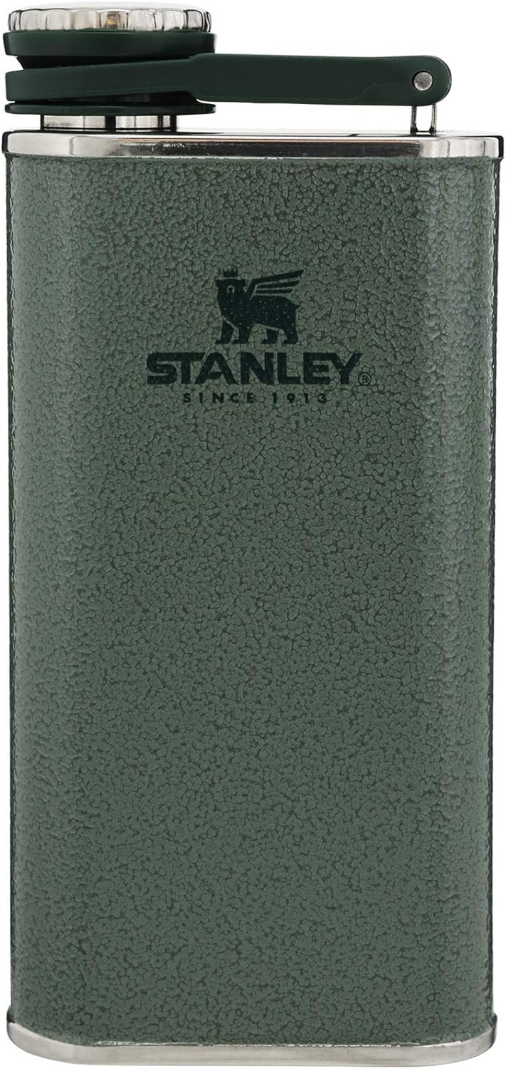 Stanley Classic Flask 8oz with Never-Lose Cap, Wide Mouth Stainless Steel Hip Flask | Amazon (US)