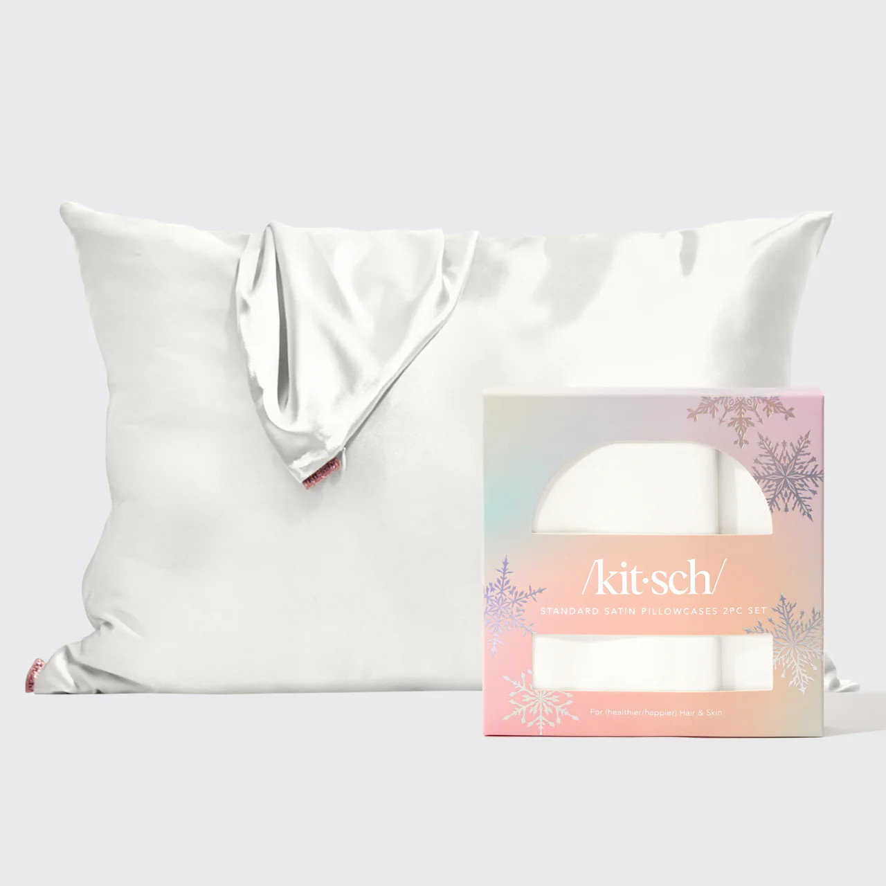 Holiday Standard Pillowcase 2pc - Ivory | Kitsch