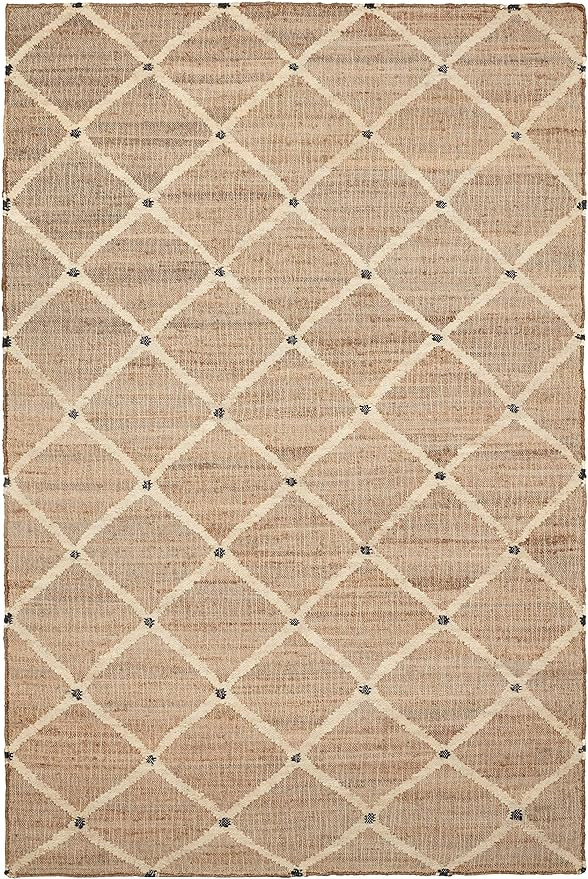 Dash and Albert Kali Area Rug - 2' x 3' Natural - Neutral Diamond Pattern Handwoven Jute Accent R... | Amazon (US)