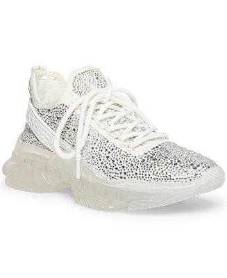 Women's Maxima Rhinestone-Trim Trainer Sneakers | Macy's